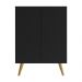 Gabinete Banheiro 2 Portas Retrô 63cm Multimóveis V5006 Preto/Natural