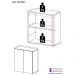 Gabinete Banheiro 2 Portas Suspenso 63cm Multimóveis MP5007 Preto