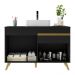 Gabinete Banheiro 2 Portas e 1 Gav Retrô 120cm Multimóveis MP5025 Preto