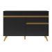 Gabinete Banheiro 2 Portas e 1 Gav Retrô 120cm Multimóveis MP5025 Preto