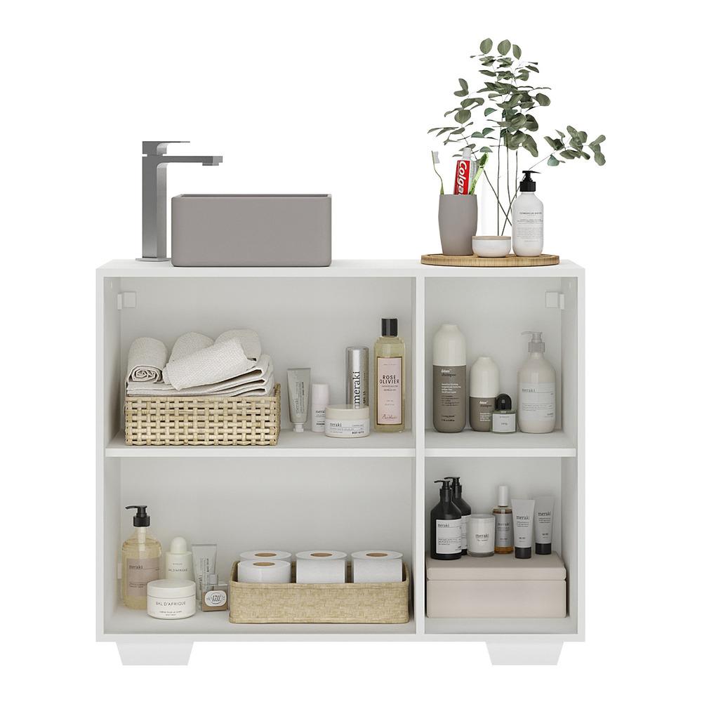 Gabinete Banheiro 3 Portas 90cm Multimóveis MP5031 Branco