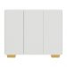 Gabinete Banheiro 3 Portas 90cm Multimóveis MP5031 Branco/Natural