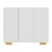 Gabinete Banheiro 3 Portas 90cm Multimóveis V5031 Branco/Natural