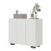 Gabinete Banheiro 3 Portas 90cm Multimóveis V5031 Branco/Preto