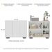 Gabinete Banheiro 3 Portas 90cm Multimóveis V5031 Branco/Preto