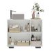 Gabinete Banheiro 3 Portas 90cm Multimóveis V5031 Branco/Preto