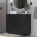 Gabinete Banheiro 3 Portas 90cm Multimóveis V5031 Preto