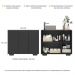 Gabinete Banheiro 3 Portas 90cm Multimóveis V5031 Preto