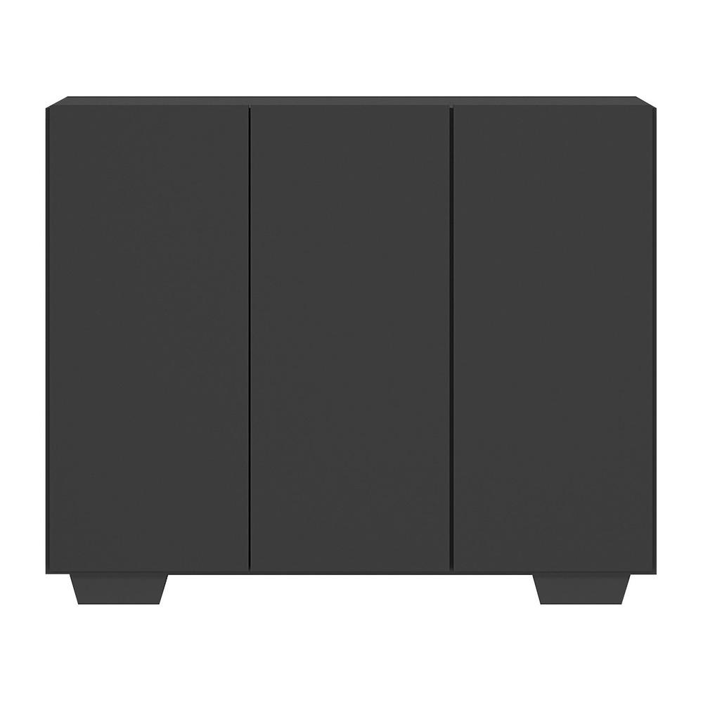 Gabinete Banheiro 3 Portas 90cm Multimóveis V5031 Preto