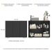 Gabinete Banheiro 3 Portas 90cm Multimóveis V5031 Preto/Branco