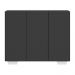 Gabinete Banheiro 3 Portas 90cm Multimóveis V5031 Preto/Branco