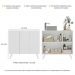 Gabinete Banheiro 3 Portas Retrô 90cm Multimóveis MP5030 Branco