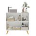 Gabinete Banheiro 3 Portas Retrô 90cm Multimóveis MP5030 Branco/Natural
