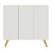 Gabinete Banheiro 3 Portas Retrô 90cm Multimóveis MP5030 Branco/Natural