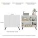 Gabinete Banheiro 3 Portas Retrô 90cm Multimóveis MP5030 Branco/Preto