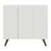 Gabinete Banheiro 3 Portas Retrô 90cm Multimóveis MP5030 Branco/Preto