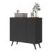 Gabinete Banheiro 3 Portas Retrô 90cm Multimóveis MP5030 Preto