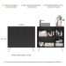 Gabinete Banheiro 3 Portas Retrô 90cm Multimóveis MP5030 Preto/Branco