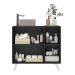 Gabinete Banheiro 3 Portas Retrô 90cm Multimóveis MP5030 Preto/Branco