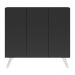 Gabinete Banheiro 3 Portas Retrô 90cm Multimóveis MP5030 Preto/Branco