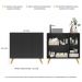 Gabinete Banheiro 3 Portas Retrô 90cm Multimóveis MP5030 Preto/Natural