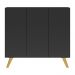 Gabinete Banheiro 3 Portas Retrô 90cm Multimóveis MP5030 Preto/Natural