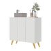 Gabinete Banheiro 3 Portas Retrô 90cm Multimóveis V5030 Branco/Natural