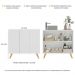 Gabinete Banheiro 3 Portas Retrô 90cm Multimóveis V5030 Branco/Natural