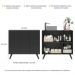 Gabinete Banheiro 3 Portas Retrô 90cm Multimóveis V5030 Preto