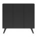 Gabinete Banheiro 3 Portas Retrô 90cm Multimóveis V5030 Preto