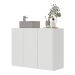 Gabinete Banheiro 3 Portas Suspenso 90cm Multimóveis V5029 Branco