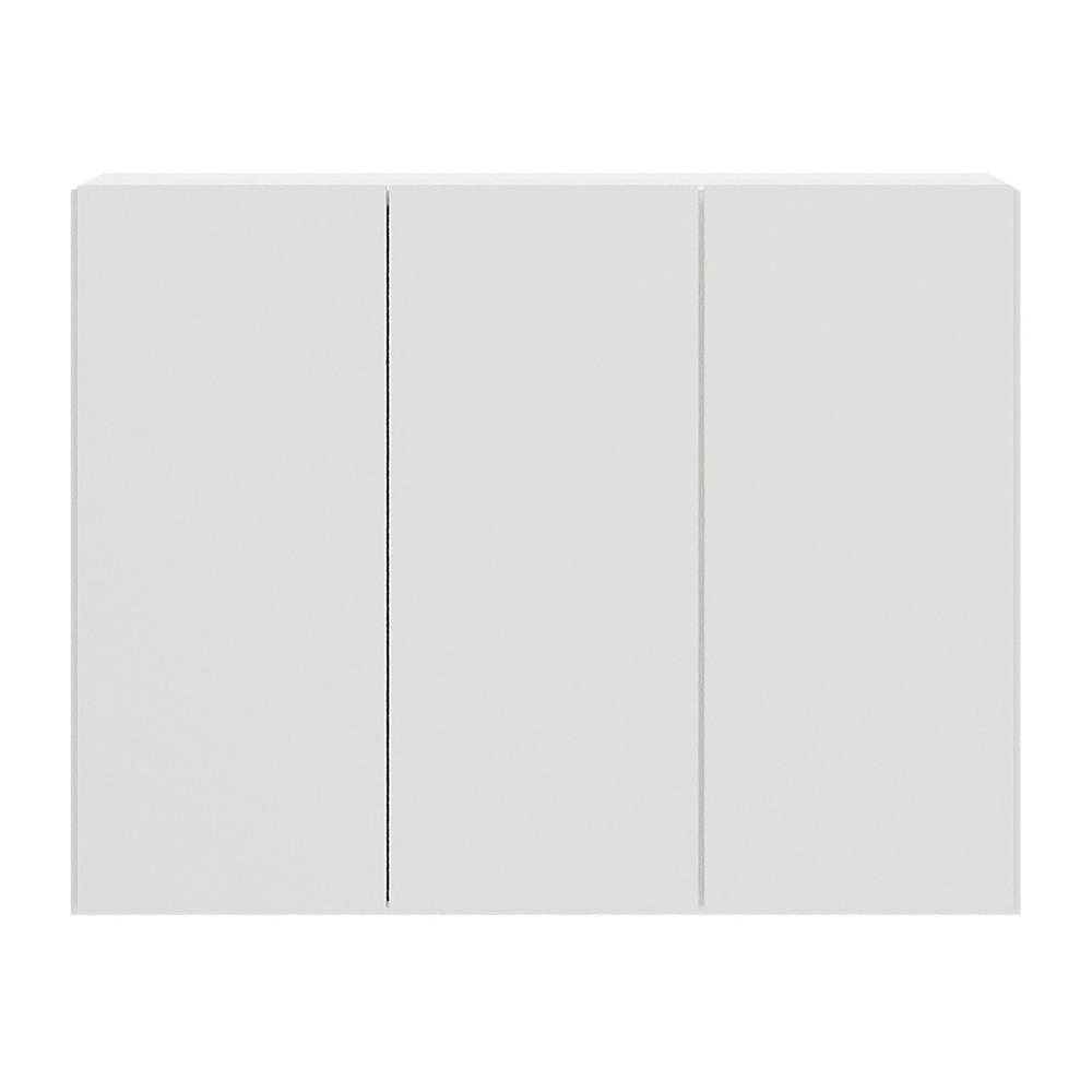 Gabinete Banheiro 3 Portas Suspenso 90cm Multimóveis V5029 Branco