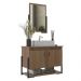 Gabinete Banheiro 60cm 2 Portas com Cuba e Espelheira Multimóveis CR10106 Noce