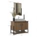 Gabinete Banheiro 60cm 2 Portas com Cuba e Espelheira Multimóveis CR10106 Noce
