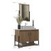 Gabinete Banheiro 60cm 2 Portas com Cuba e Espelheira Multimóveis CR10106 Noce/Calacata