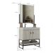 Gabinete Banheiro 79cm com Cuba e Espelheira Multimóveis CR10108 Carvalho