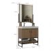 Gabinete Banheiro 79cm com Cuba e Espelheira Multimóveis CR10108 Noce