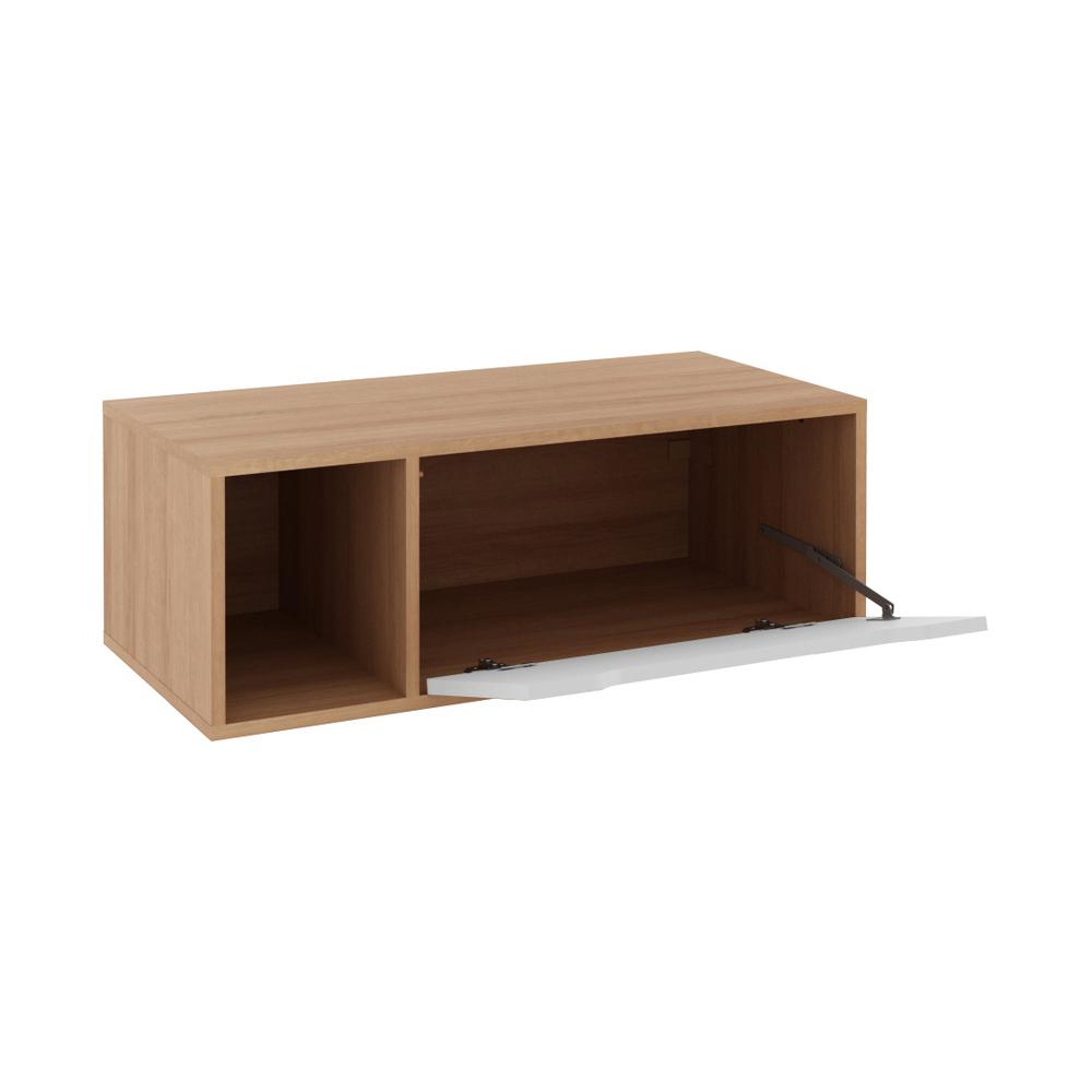 Gabinete Banheiro 80cm com 1 Porta e Nicho Multimóveis CR10122 Amêndoa/Branco
