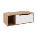Gabinete Banheiro 80cm com 1 Porta e Nicho Multimóveis CR10122 Amêndoa/Branco