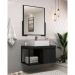 Gabinete Banheiro 80cm com Cuba e Espelheira Multimóveis CR10107 Carbono