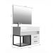 Gabinete Banheiro com Cuba e Espelheira 80cm Multimóveis CR10071 Branco