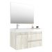 Gabinete Banheiro com Cuba e Espelheira 80cm Multimóveis CR10074 Carvalho