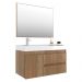 Gabinete Banheiro com Cuba e Espelheira 80cm Multimóveis CR10074 Noce