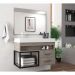 Gabinete Banheiro com Espelheira 80cm Multimóveis VCR10071 - Marmo Crema