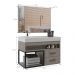 Gabinete Banheiro com Espelheira 80cm Multimóveis VCR10071 - Marmo Crema