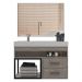 Gabinete Banheiro com Espelheira 80cm Multimóveis VCR10071 - Marmo Crema