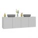 Gabinete de Banheiro 123,5cm Suspenso 4 Portas Multimóveis MP5047 Branco