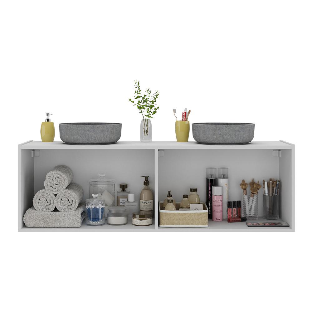 Gabinete de Banheiro 123,5cm Suspenso 4 Portas Multimóveis MP5047 Branco