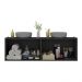 Gabinete de Banheiro 123,5cm Suspenso 4 Portas Multimóveis MP5047 Preto