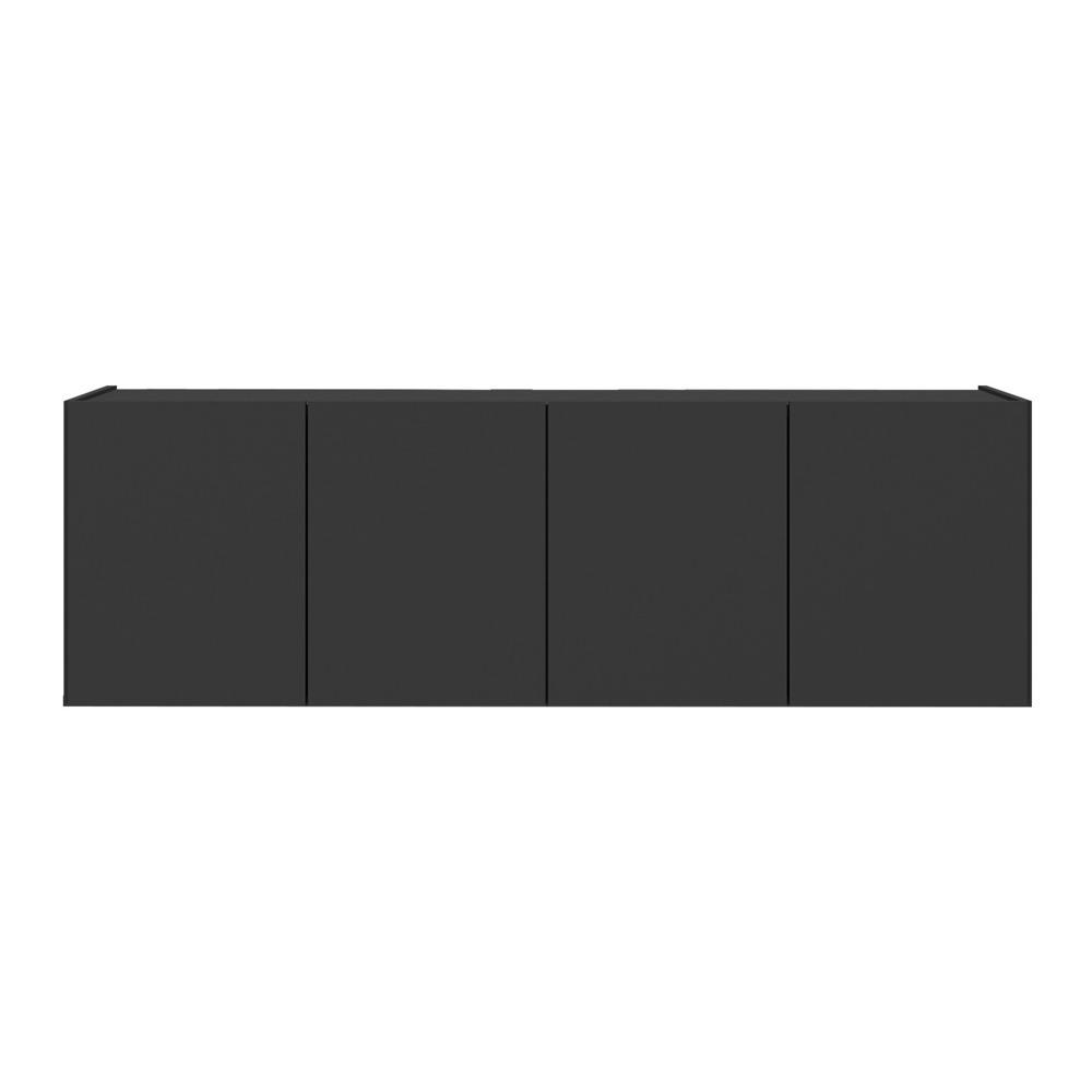 Gabinete de Banheiro 123,5cm Suspenso 4 Portas Multimóveis MP5047 Preto